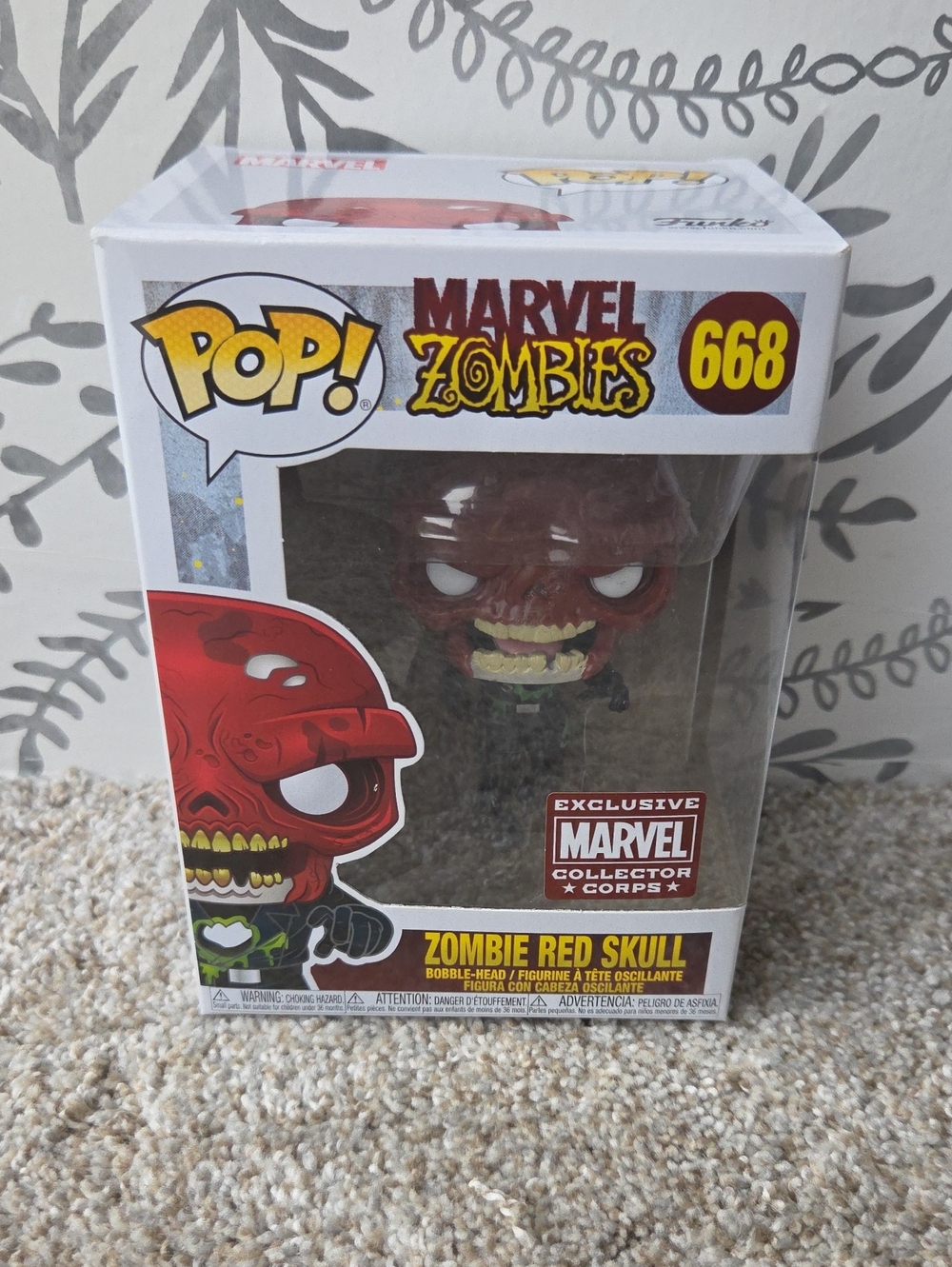 Funko Marvel Zombies Zombie Red Skull Pop! Vinyl Figure - Red, Yellow, Black